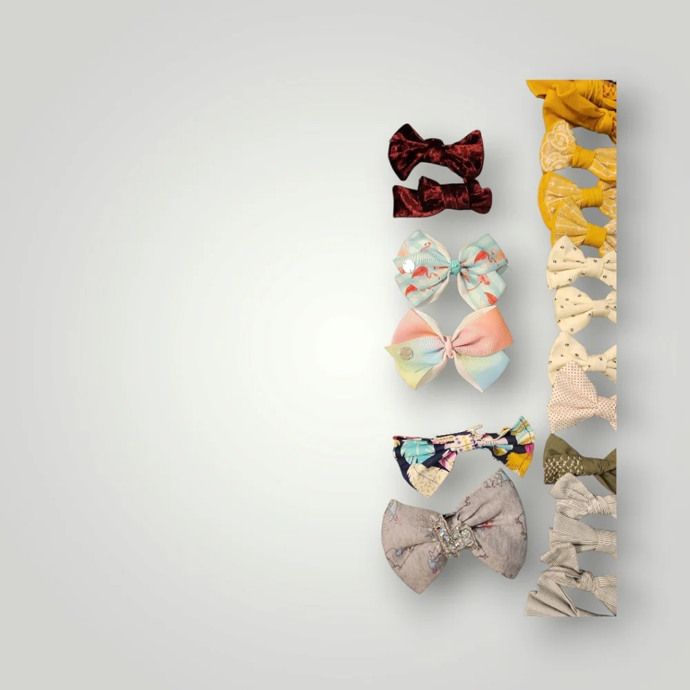 Handmade Colorful Kids Hair Bow bundle lot fall baby girl toddler girls